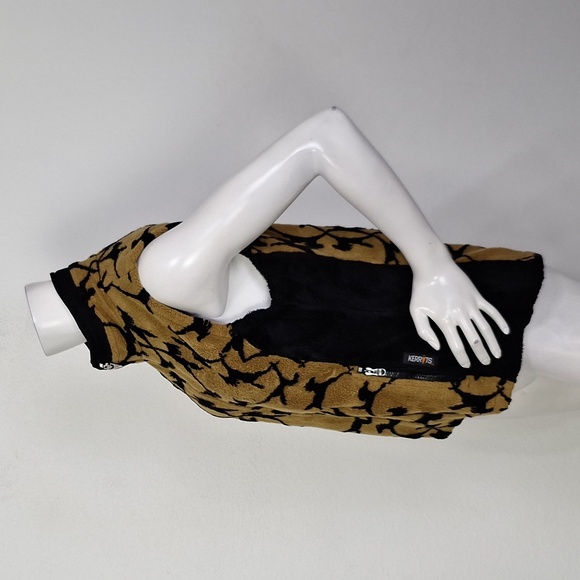 Kerrits Black Brown Abstract Print Western Equestrian Cowgirl Fleece Vest Size M - Picture 9 of 14